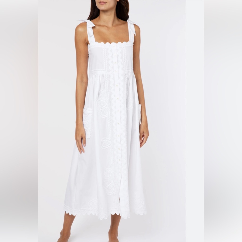 Juliet Dunn Embroidered Dress as seen on Julia Berolzheimer
